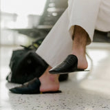 Men’s Crocodile Embossed Leather Foldable Slippers