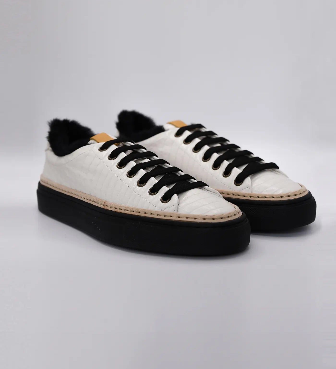 Women’s Sneakers with Eco-Fur